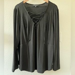 Rebel Wilson x Angels Super Soft Lace-Up Top - Size 2X